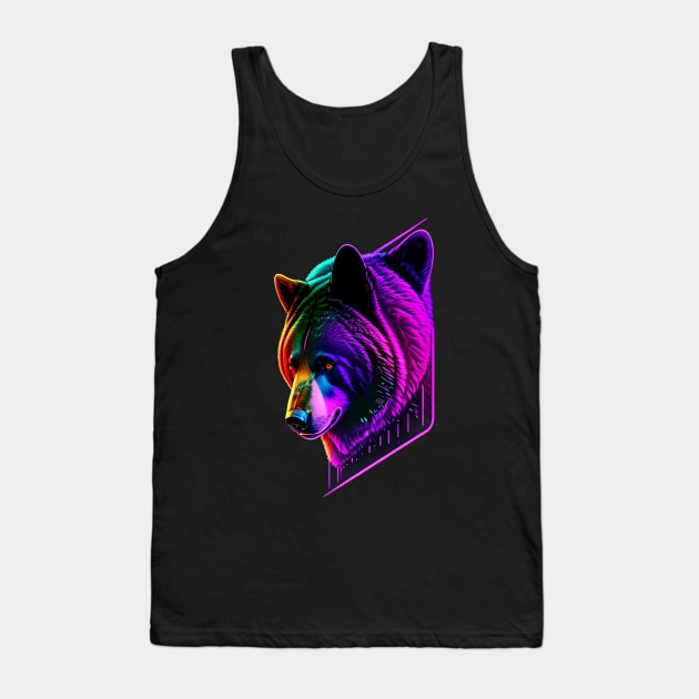 neon bear Tank Top by Bertoni_Lee